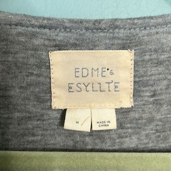 Anthropologie Edme & Esyllte Gray Anstice Embroidered Shift Dress - Picture 8 of 10